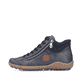 Dunkelblaue Rieker Damen Kurzstiefel L7514-15 mit wasserabweisender TEX-Membran. Schuh Außenseite.