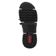 Dunkelgraue Rieker Damen Slipper 45976-45 aus Rauleder. Schuh Laufsohle.
