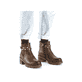Nougatbraune Rieker Damen Hochschaftstiefel 91694-24 mit einer robusten Profilsohle. Schuh Innenseite
