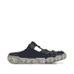 Dunkelblaue Rieker Damen Clogs L0396-14 aus Glattleder mit raffinierten Cut-Outs. Schuh Innenseite.