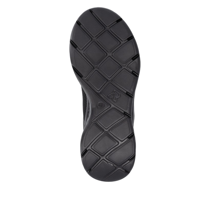 Schwarze Rieker Sport Herren Sneaker Low U4400-00. Schuh Laufsohle.