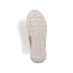 Vegane, beige Rieker Damen Sneaker High M8510-60 mit Teddyfell-Kragen. Schuh Laufsohle.