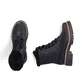 Königsblaue Rieker Damen Biker Boots 72621-14 mit Schnürung und Reißverschluss. Schuh Innenseite