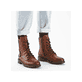 Tiefschwarze Rieker Damen Schnürstiefel 71248-00 mit einer schockabsorbierenden Sohle. Schuh Innenseite