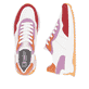 Weiße Rieker Damen Sneaker Low W1308-80 mit einer Schnürung. Schuh von oben, liegend.