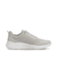 Beige Rieker Damen Slipper M8551-60 mit Gummizug sowie gepolsterter Einlegesohle. Schuh Innenseite.