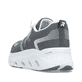 Graue Rieker Herren Sneaker Low U3504-45 mit Schnürung sowie abgesetztem Logo. Schuh von hinten.