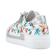 Mehrfarbige Rieker Damen Sneaker Low N4940-90 mit einem Reißverschluss. Schuh von hinten.