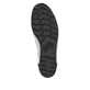 Weiße Rieker Ballerinas L9351-80 mit runden Ziernähten. Schuh Laufsohle.