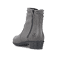 Mondgraue Rieker Damen Stiefeletten Y0741-45 mit Reißverschluss sowie Blockabsatz. Schuh von oben