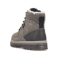Grau-braune Rieker Herren Schnürstiefel F7010-25 mit modernen Ziernähten. Schuh von hinten.