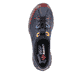 
Azurblaue Rieker Damen Slipper N3271-35 mit Gummizug sowie einer leichten Sohle. Schuh von oben