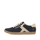 Schwarze Rieker Damen Sneaker Low L9700-00 mit einem Reißverschluss. Schuh Außenseite.