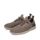 Beige Rieker Herren Slipper 08365-64, Barfußschuhe mit einem Gummizug. Schuhpaar seitlich schräg.
