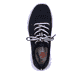 Blaue Rieker Damen Sneaker Low 54022-14 mit ultraleichter Sohle sowie Schnürung. Schuh von oben.