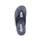 Marineblaue Rieker Herren Zehentrenner 21097-14 mit orangenen Ziernähten. Schuh von oben.