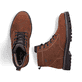 Braune Rieker Herren Schnürstiefel 30424-22 aus Rauleder. Schuh von oben, liegend.