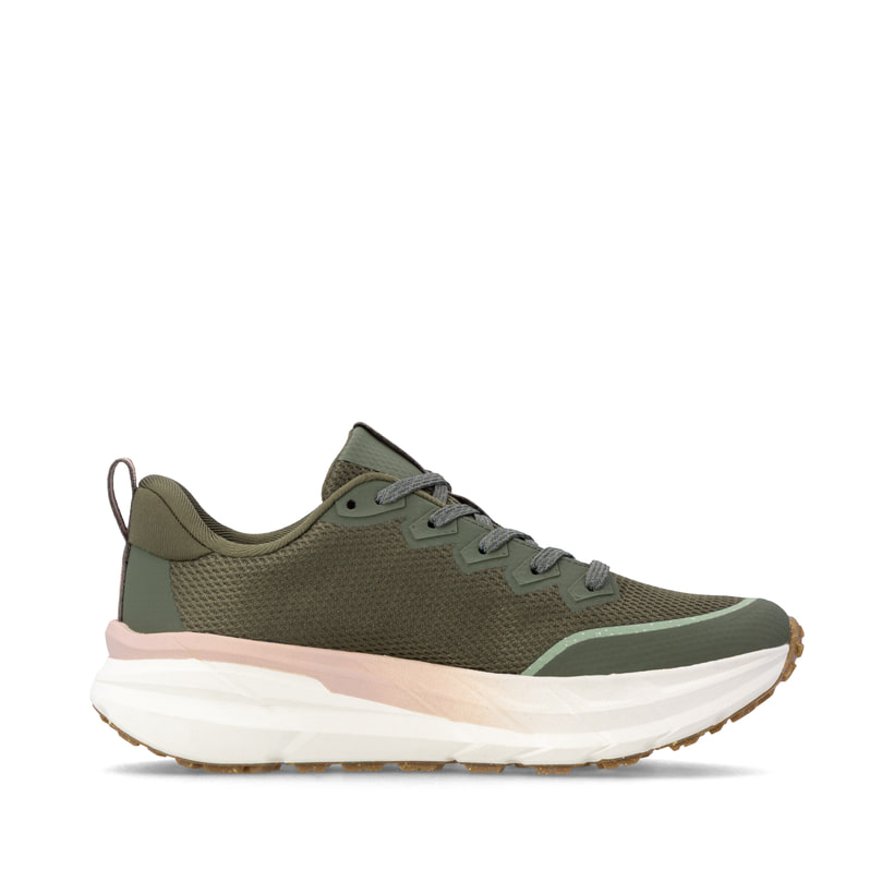 Grüne Rieker Sport Damen Sneaker Low W4501-54. Schuh Innenseite.