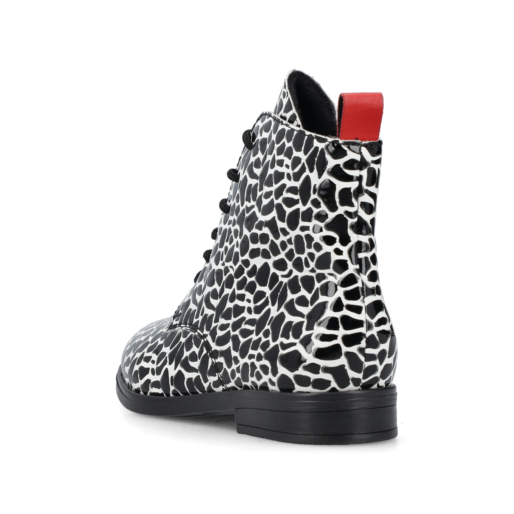 Blaugraue Rieker Damen Kurzstiefel 45980-14 mit einer schockabsorbierenden Sohle. Schuh Innenseite