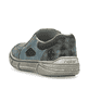 Blaue Rieker Herren Slipper 04051-12 mit einem Gummizug sowie der Extraweite H. Schuh von hinten.
