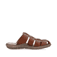 Braune Rieker Herren Pantoletten 22087-24 mit einem Klettverschluss. Schuh Innenseite.