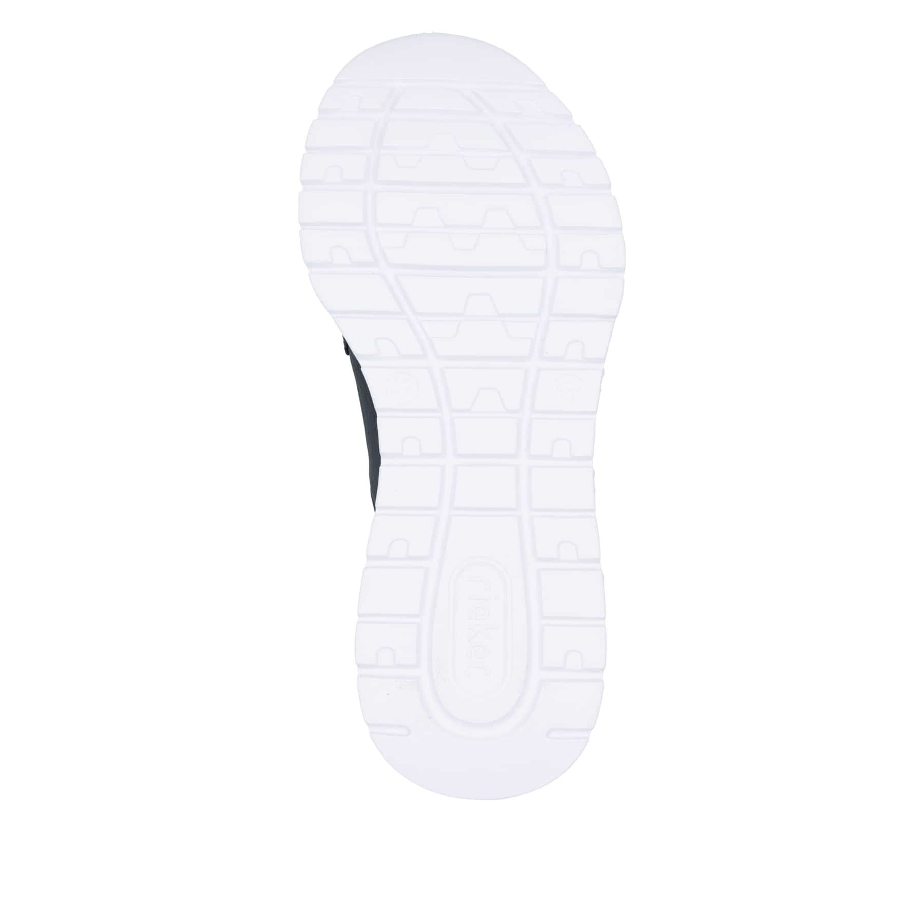 Baskets basses Rieker bleues végétaliennes pour femme M6062-14. Semelle extérieure de la chaussure.