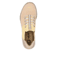 Gelbe vegane Rieker Damen Slipper M5066-68 mit einem Gummizug. Schuh von oben.