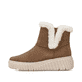 Weiße Rieker Damen Slipper N2162-80 mit Gummischnürung sowie geprägtem Logo. Schuh Außenseite gespiegelt.