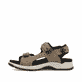 Braune Rieker Herren Trekkingsandalen 26951-25 mit einem Klettverschluss. Schuh Außenseite.