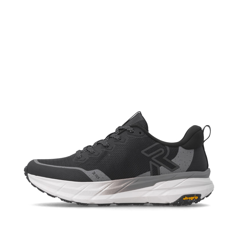 Schwarze Rieker Sport Herren Sneaker Low U4501-00. Schuh Außenseite.