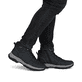 Dunkelblau-schwarze Rieker Herren Schnürstiefel 30201-14 mit Reißverschluss. Schuh am Fuß.