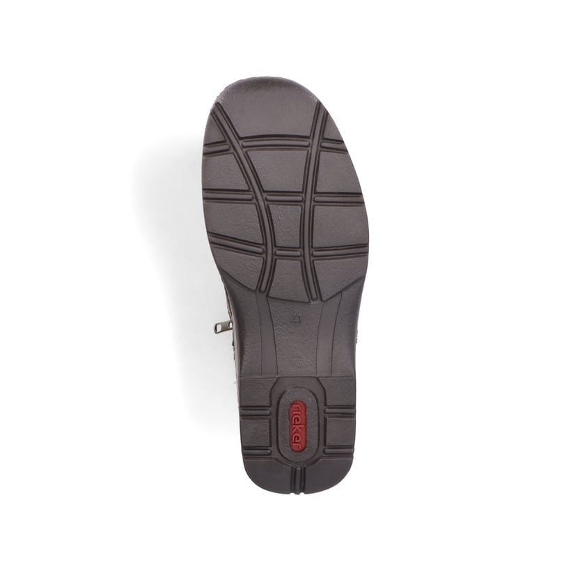 Braune Rieker Herren Kurzstiefel 05362-25 aus Glattleder. Schuh Laufsohle.