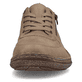 Beige Rieker Herren Schnürschuhe 03010-64 mit Reißverschluss sowie Extraweite H. Schuh von vorne.