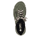Mocassins Rieker verts pour femme 45973-54 avec bande élastique. Chaussure vue de dessus.