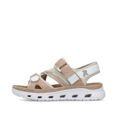 Rosane Rieker Damen Trekkingsandalen 64064-31 mit einem Klettverschluss. Schuh Außenseite.