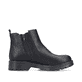 Schwarze Rieker Damen Chelsea Boots 73250-01 mit einem Reißverschluss. Schuh Innenseite.