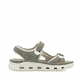 Grüne Rieker Damen Trekkingsandalen 64066-52 mit einem Klettverschluss. Schuh Innenseite.