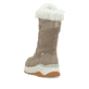 Beige Rieker Damen Schnürstiefel W0070-64 mit wasserabweisender TEX-Membran. Schuh von hinten.