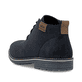 Dunkelblaue Rieker Herren Schnürschuhe 33206-14 aus Rauleder mit Komfortweite G. Schuh von hinten.