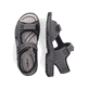 Graue Rieker Herren Trekkingsandalen 26156-47 mit einem Klettverschluss. Schuh von oben, liegend.