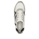 Beigeweiße Rieker Damen Schnürschuhe N1200-80 mit der Extraweite H. Schuh von oben.