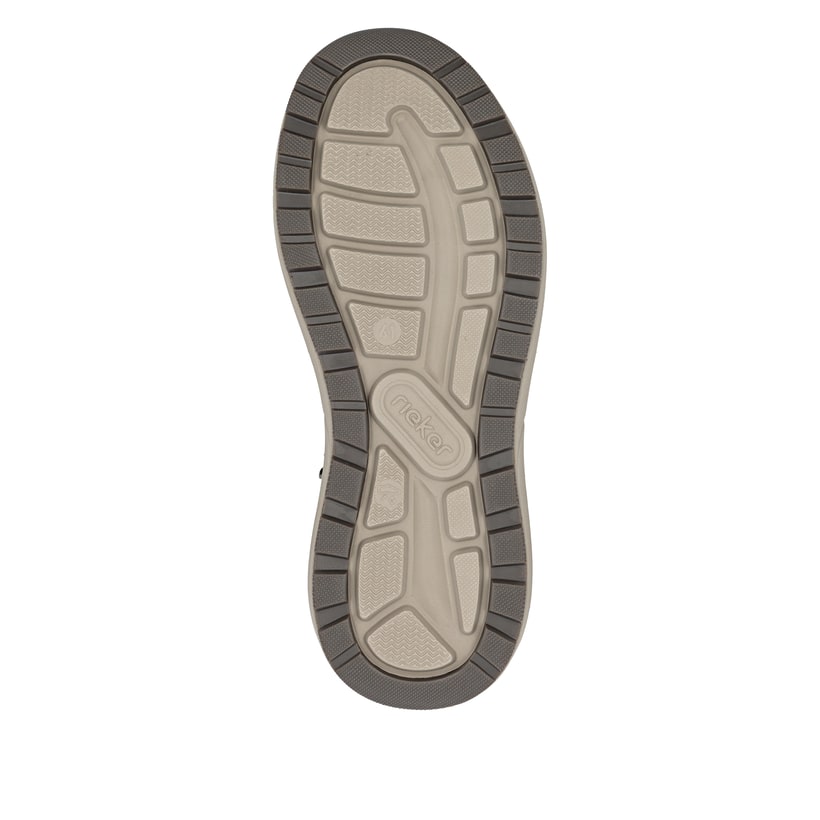 Braune Rieker Herren Sneaker Low 06000-22 mit Reißverschluss sowie Extraweite H. Schuh Laufsohle.