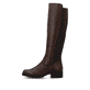 Bottes cuissardes Rieker marron pour femme Z9591-27 en cuir lisse. Côté extérieur de la chaussure.