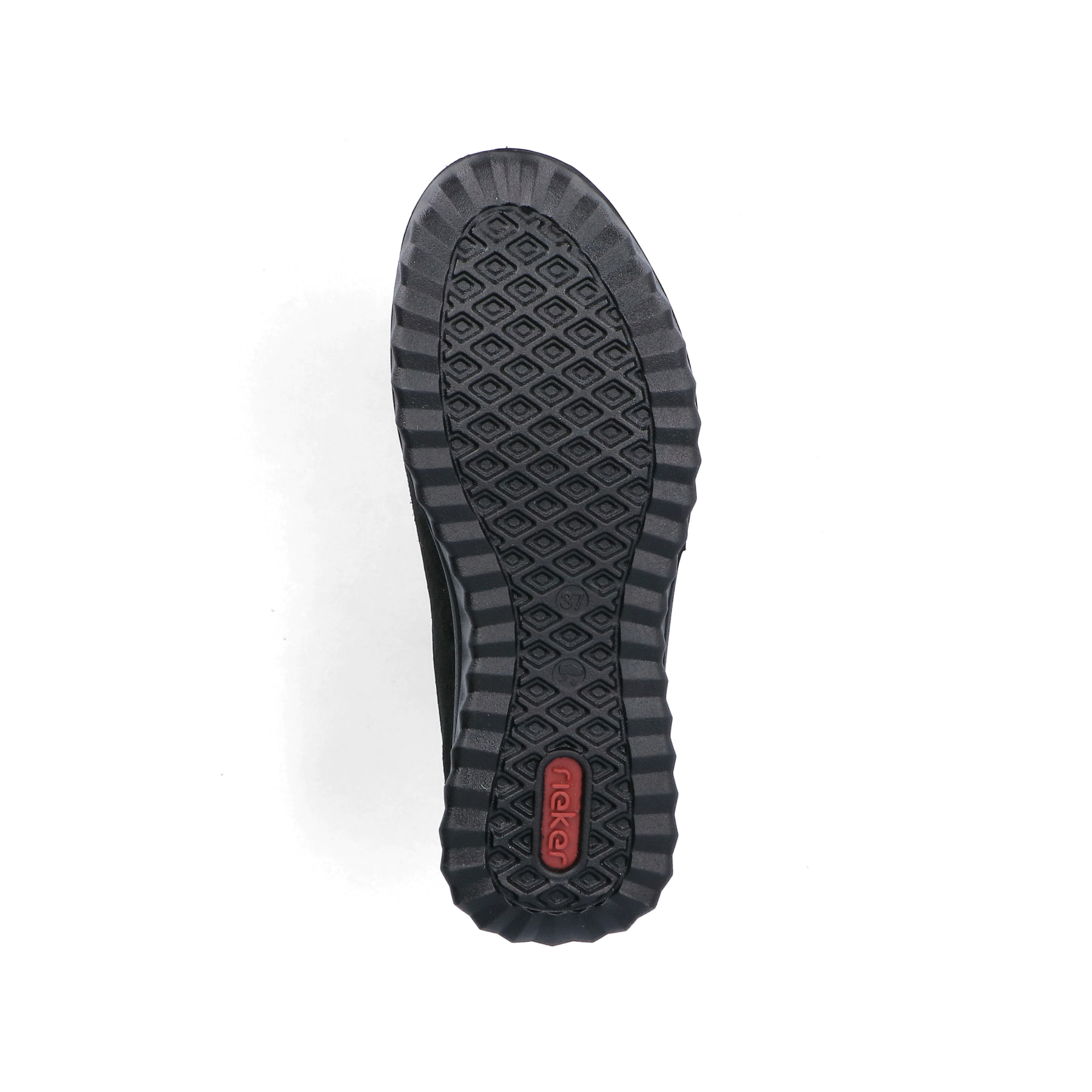 Schwarze Rieker Damen Schnürschuhe 59000-00 mit wasserabweisender TEX-Membran. Schuh Laufsohle.