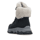 Schwarz-beige Rieker Damen Schnürstiefel Z3971-00 aus Rauleder mit Glacier Grip. Schuh von hinten.