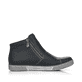 Tiefschwarze Rieker Damen Kurzstiefel L1260-00 mit einer robusten Profilsohle. Schuh Innenseite