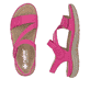 Rosane Rieker Damen Trekkingsandalen 64870-31 mit einem Klettverschluss. Schuh von oben, liegend.