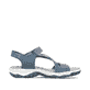 Blaue Rieker Damen Trekkingsandalen 68871-14 mit einem Klettverschluss. Schuh Innenseite.