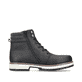 Tiefschwarze Rieker Herren Schnürstiefel F8301-00 mit Flip-Grip Sohle mit Spikes. Schuh Innenseite