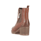 Graugrüne Rieker Damen Schnürstiefel 77431-54 mit Schnürung und Reißverschluss. Schuh Innenseite